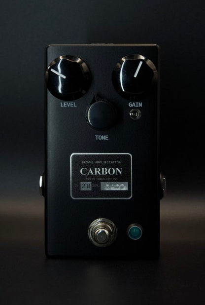  BROWNE AMPLIFICATION CARBON V2 PEDAL DARK FRONT VIEW
