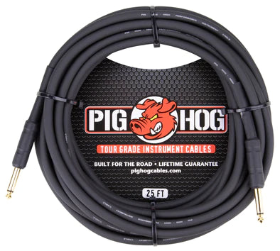 Pig Hog 25ft 1/4″ – 1/4″ 8mm Inst. Cable
